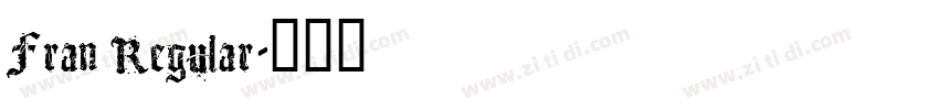 Fran Regular字体转换